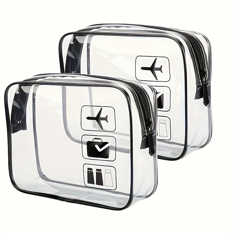 1pc TSA Approved Clear Toiletry Travel Bag - Quart Size (8.15\