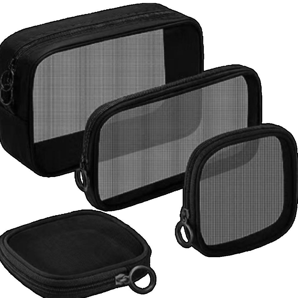 4 Pieces Cosmetic Organizer Bags with Zipper, Portable Makeup Cosmetic Bag, for Purse Travel Daily or Keep Small Items