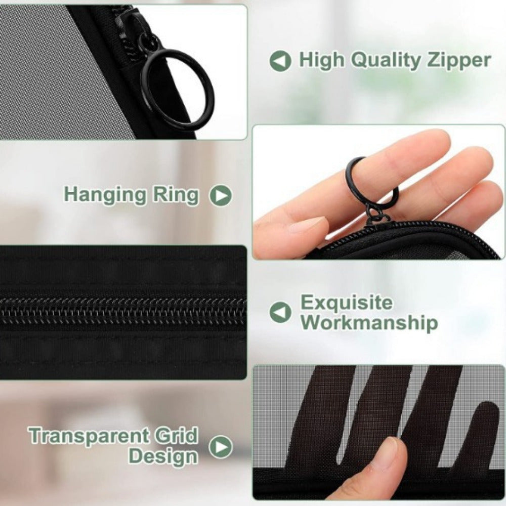 4 Pieces Cosmetic Organizer Bags with Zipper, Portable Makeup Cosmetic Bag, for Purse Travel Daily or Keep Small Items