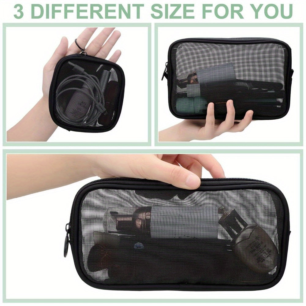 4 Pieces Cosmetic Organizer Bags with Zipper, Portable Makeup Cosmetic Bag, for Purse Travel Daily or Keep Small Items