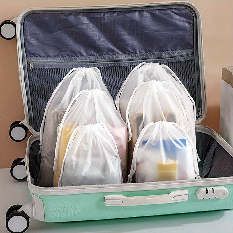 10pcs Multi Functional Storage Bag with Drawstring, Suitable for Organizing Underwear, Shoes, Clothes, Bundle Pockets, Frosted Bags, Cosmetics Storage Packaging Bags, Home and Travel Storage Bags