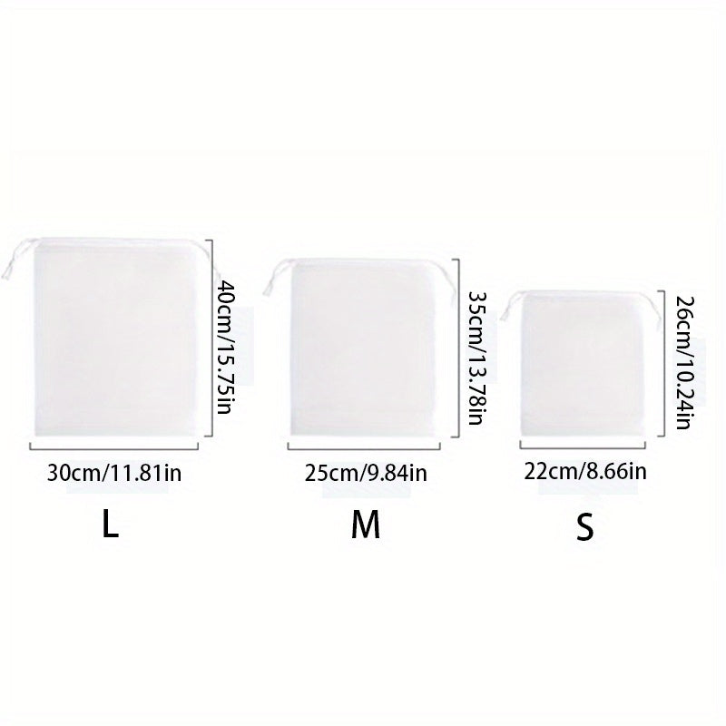 10pcs Multi Functional Storage Bag with Drawstring, Suitable for Organizing Underwear, Shoes, Clothes, Bundle Pockets, Frosted Bags, Cosmetics Storage Packaging Bags, Home and Travel Storage Bags