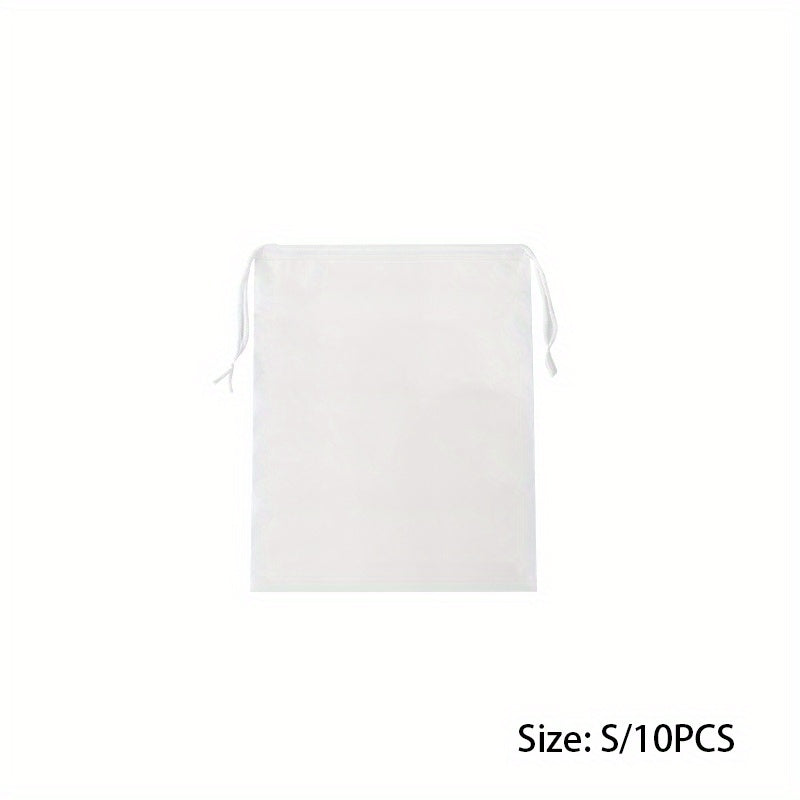 10pcs Multi Functional Storage Bag with Drawstring, Suitable for Organizing Underwear, Shoes, Clothes, Bundle Pockets, Frosted Bags, Cosmetics Storage Packaging Bags, Home and Travel Storage Bags