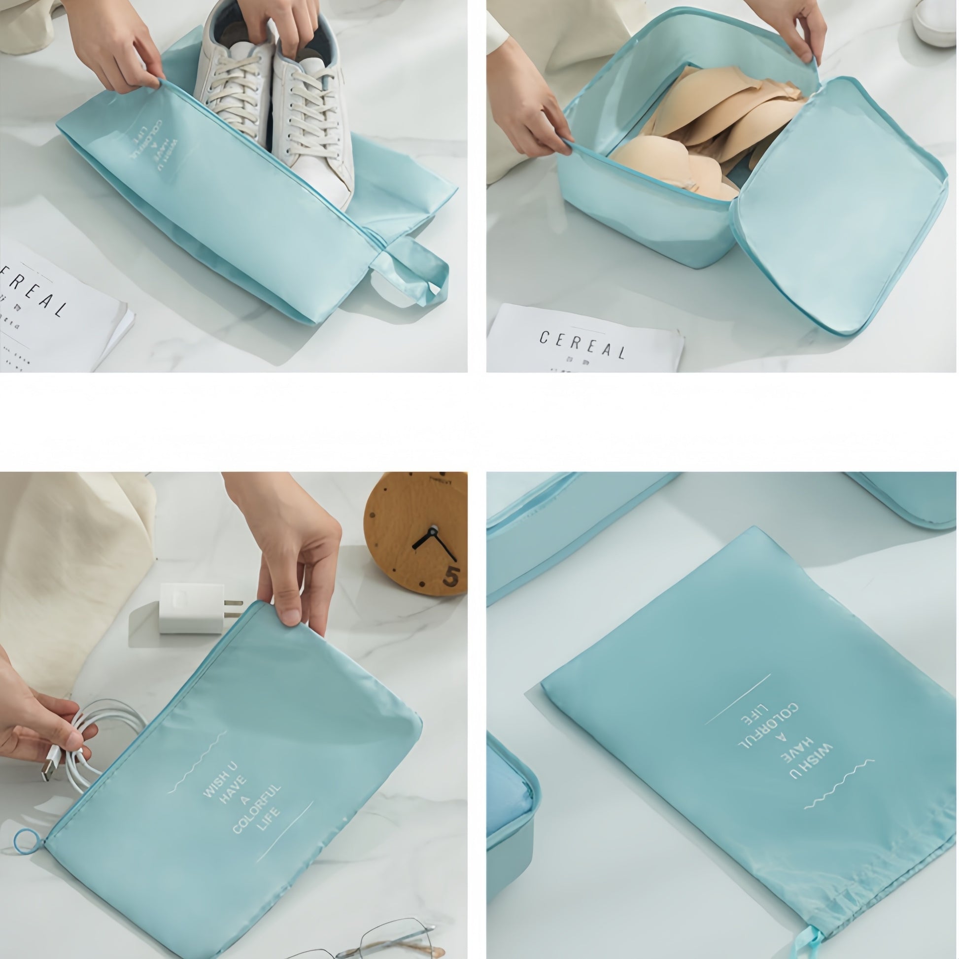 7pcs, High Quality Travel Storage Set, Thick High Quality Storage Bag with Zipper Closure, Efficient Sorting Of Travel Storage Bag, Foldable Travel Bag, Travel Bag