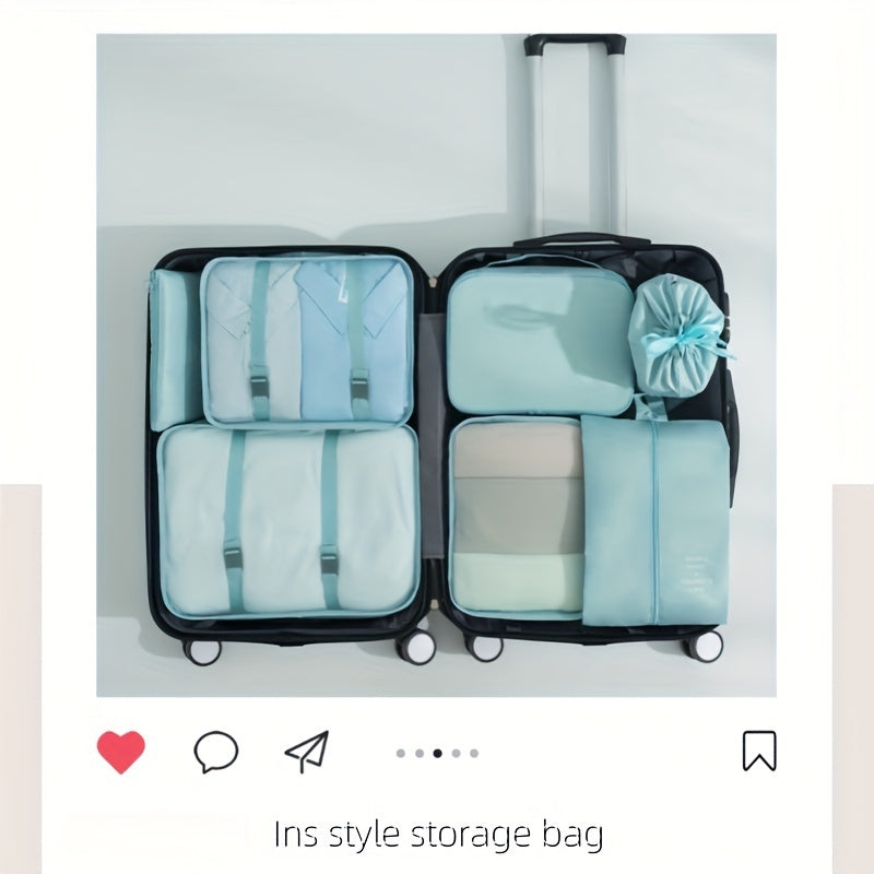 7pcs, High Quality Travel Storage Set, Thick High Quality Storage Bag with Zipper Closure, Efficient Sorting Of Travel Storage Bag, Foldable Travel Bag, Travel Bag