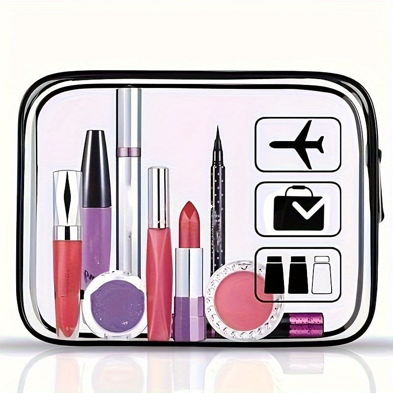 1pc TSA Approved Clear Toiletry Travel Bag - Quart Size (8.15\