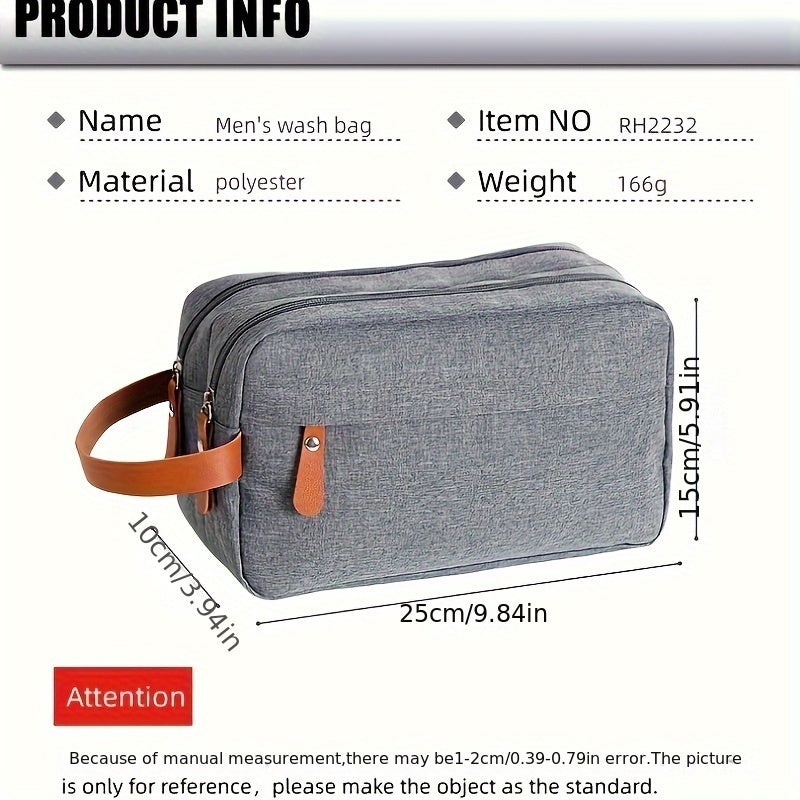 Men's Cationic 300D High Quality Travel Toiletry Storage Bag Hanging Dopp Kit Shaving Bag with Divider And Handle Travel Bags