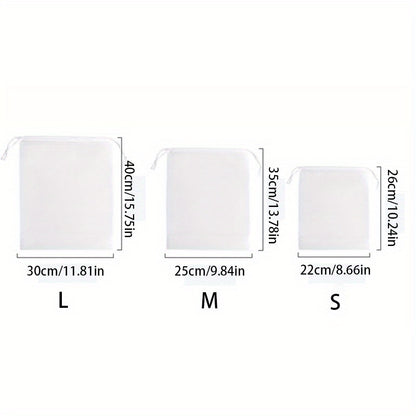 10pcs Multi Functional Storage Bag with Drawstring, Suitable for Organizing Underwear, Shoes, Clothes, Bundle Pockets, Frosted Bags, Cosmetics Storage Packaging Bags, Home and Travel Storage Bags